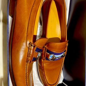 Smathers & Branson Needlepoint Loafers (Darcy Stripe) Navy + Baby Blue